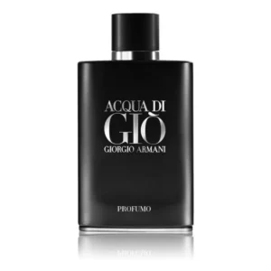زجاجة عطر Acqua di Giò Profumo من جورجيو أرماني بتصميم أنيق وأزرق عميق يعكس الأناقة والعمق